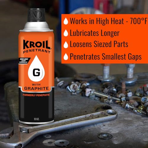Penetrant Penephite With Graphite High Temperature Lubricant Spray For Seized Parts And Machinery Rust Penetrant 13 oz can