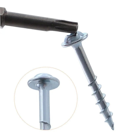 Pocket Hole Screws Self Tapping Torx T20 Coarse Thread Wood Screws 1 1 4 Inch 32mm Silver 100 Pack detail view