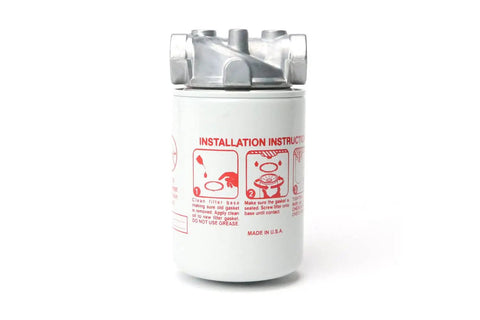 Beefed Up Spin On Hydraulic Filter With Indicator Port For Low Pressure Return Line And Suction Side In Hydraulic Systems 25 GPM 250 PSI Three Quarters Inch NPTF Port Ten Micron Filtration Model 226006