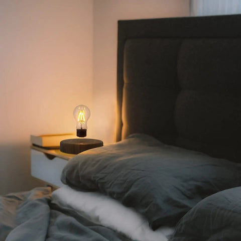 Levitating Bulb Lamp With Magnetic Floating LED Light That Revolves Seamlessly 360 Degrees A Quiet Hovering Desk Light For Home Office Decor And A Dope Gift Idea For Tech Lovers And Office Nerds Alike