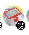 Chemistry Of The Tiny Lab Kit With Hands On Illuminated Station And 3 Clip On Magnifying Glasses For Close Up Experiments 30 Fun Science Projects For Curious Kids And Tween Scientists, 3 zoom lenses