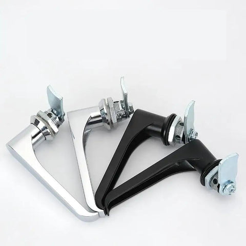 Two Pack Zinc Alloy Cabinet Locks With Keys Chrome Finish L Handle Style Heavy Duty Security Locks for cabinets and drawers