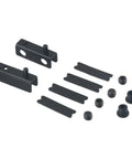 2 Pack Glass Door Hinges No Drill Stainless Steel Pivot Swivel For 5 To 6mm Glass With Rubber Cushions Black Ideal For Cabinets