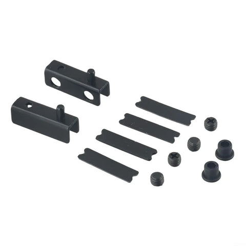 2 Pack Glass Door Hinges No Drill Stainless Steel Pivot Swivel For 5 To 6mm Glass With Rubber Cushions Black Ideal For Cabinets