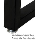 Heavy Duty Industrial Table Legs Set Of 2 In Trapezoid Shape 28 Inch Tall Solid Steel With Matte Finish Adjustable Foot Pad