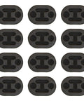 Top Grade Universal Car Exhaust Mount Repair Hanger Bracket Rubber Kit 12 Pieces Fits Toyota Honda And More, black rubber hangers