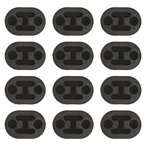 Top Grade Universal Car Exhaust Mount Repair Hanger Bracket Rubber Kit 12 Pieces Fits Toyota Honda And More, black rubber hangers