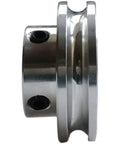 1Pcs Small Motor Drive Pulley 20 To 40mm Aluminum Single Groove Wheel For V Belt Power Transmission OD40x5mm side view