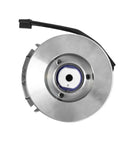 Rugged Power Transmission Kit For Electric PTO Clutches With 1 Inch Crankshaft And 6 Inch Pulley CCW Rotation Up To 80 Ft Lbs Torque Fits OEM Numbers 480600 287301 505287301 Includes One PTO Clutch For Lawn Mower Parts, silver PTO clutch front view