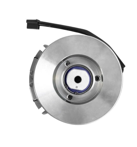 Rugged Power Transmission Kit For Electric PTO Clutches With 1 Inch Crankshaft And 6 Inch Pulley CCW Rotation Up To 80 Ft Lbs Torque Fits OEM Numbers 480600 287301 505287301 Includes One PTO Clutch For Lawn Mower Parts, silver PTO clutch front view