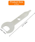 4 Piece Collet Wrench Key Set Three Eighths Inch Nine Point Five Millimeter Stainless Steel Multitool Wrench on white background