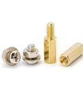 910 Piece M3 Brass Hex Standoff Spacer Kit With Screws Nuts And Washers For PCB And Motherboard Assembly, Complete Electronics Gear For DIYers And Tech Nerds brass and silver standoffs and screws