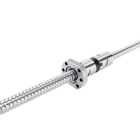 Heavy Duty C5 Ballscrew Machined Dfu2505 Double Nut Assembly For Lathe Machine 550mm length with precision ball screw.