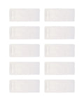 Ten Pack No Drill Stackable Transparent Door Stops, TPR Flexible Anti Collision Door Stop Wedges front view