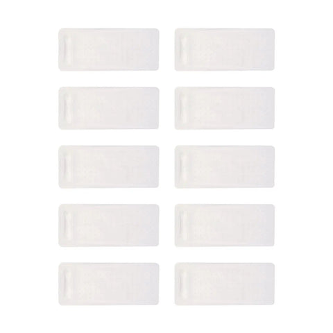 Ten Pack No Drill Stackable Transparent Door Stops, TPR Flexible Anti Collision Door Stop Wedges front view