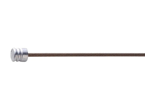 Polymer Coated Bike Shift Inner Cable 1.2Mm X 2100Mm Stainless Steel Derailleur Cable close-up with end fitting