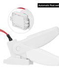 Two Pack Rugged Automatic Boat Bilge Pump Float Switch with moisture tight seals shown with red wire connection, side view