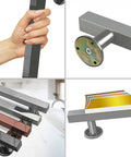 Stainless Steel Glass Door Handle Set For Home And Barn Doors 30cm Alloy Push Pull Hardware with Easy Grip Interior Design