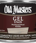 Rapid Dry Weathered Wood Gel Stain Slides Onto Hardwoods And Metal Smooth As Butter in a pint can for versatile wood finishing.