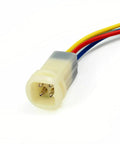 Close-up of a connector from the ATV Igniter CDI Box And Ignition Coil Kit For Big Bear 350 YFM350FW 4x4 1990 1994 Replacement Parts.