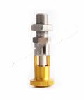 Tough As Nails Self Locking Indexing Plunger With Fine Thread Aluminum Knob And Durable Carbon Steel M5 To M16, view of locking mechanism.