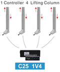 Reliable Heavy Duty Linear Actuator Motor For Tv Lifts And Motorized Table Legs delivering smooth electric lifting action with controller and columns.