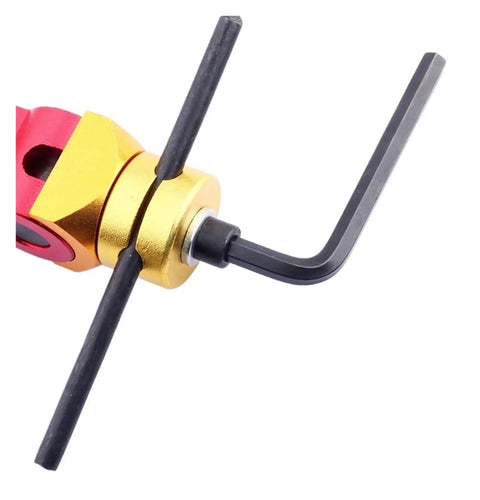 Adjustable Cnc Mill Workpiece Stop Positioner Locator Tool Precision Machining Jig with an Allen wrench for secure adjustments.