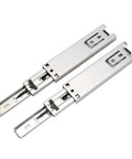 Rock Solid Heavy Duty Five Inch Full Extension Drawer Slides For Cabinets And Dresser Drawers Telescoping Rails Ball Bearing Undermount Glide Track Replacement System Twenty Kg Load Capacity, zinc-plated steel view.