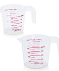 Two Pack Measuring Cup Set 250 Milliliters And 500 Milliliters BPA Free Non Toxic Kitchen Measuring Cups For Cooking And Baking Durable Crack