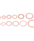 All-In-One Copper Washers Set, 280 Pieces in 12 Sizes With Storage Box, Heavy-Duty Copper Washers for Automotive Hydraulic Fittings, High Conductivity and Tight Seals, Reliable Sealing, Durable and Easy to Use; assorted copper washers