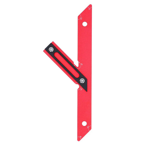 Red Dual Angle 45 And 135 Degree Woodworking Ruler Rugged Pro Grade Aluminum Carpenter Measuring Tool For Precise Miter Cuts