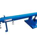 Heavy Duty Pivoting Forklift Jib Boom Crane With Adjustable 86 To 146 Inch Outreach showing solid steel frame and hooks.
