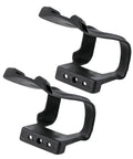 Pair of black strapless toe clips for road bike pedals plastic toe clip cage universal replacement for road bikes easy install