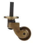 Heavy Duty Brass Stem Casters Set Of 4 With Antique Brass Finish For Furniture Chairs And Tables 1 Inch Wheel Diameter