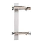 Smooth And Sleek Cabinet System Door With Lateral Hinge for wardrobe hidden folding doors showing hinge and metal rail details