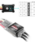 Beefed Up 80A Crawler ESC and 3542 Brushless Motor Kit for One Eighth and One Tenth RC Crawlers configuration chart
