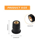 20 Pcs M6 Rubber Well Nuts For Universal Fairing Fasteners And Windshield Mounts, close-up of rubber nut with brass insert.