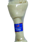 Beefhide Knotted Bone Dog Chew Treat 9 To 10 Inch Made In USA Natural Flavor packaging