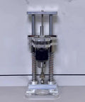 Compact Drill Press Stand With Vertical Drill Guide For Hand Drills, Portable Positioning Base shown on a white background.
