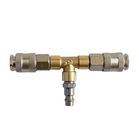 Pneumatic Manifold Splitter Coupler 2 To 3 Way Quick Fit Air Distributor for Compressed Air Lines with Quick Connect Fittings
