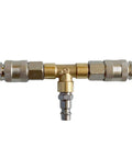 Pneumatic Manifold Splitter Coupler Two To Three Way Quick Fitting Pro Grade For Compressed Air Distributor T Shape Two Ways Easy Install.