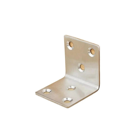 Heavy Duty Stainless Steel 90 Degree L Shelf Brackets Set With Screws For Rock Solid Wall Shelves, Rust Resistant 50x50x50mm