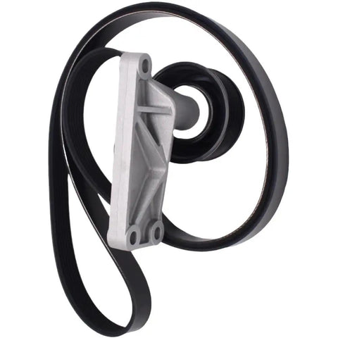 Kick Your Land Rover Discovery 2TD5 A/C Up A Notch With This Sick ACE Bypass Kit Featuring A Solid Tensioner Auxiliary Drive Pulley Plus Heavy Duty Drive Belt Perfect For 1998 Through 2004 Models Without AC Delays. Black drive belt with silver tensioner and pulley for Land Rover Discovery 2 TD5