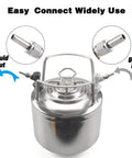 Two Pair Hose Swivel Nut Barb Fittings With Three Sixteenths And Five Sixteenths Inch Barbs Stainless Steel One Quarter Inch MFL Quick Disconnects For Home Brewing Keg Systems Liquid And Gas Quick Disconnects on keg, liquid out and gas in