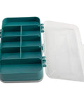 Double-Side Hardware Box Storage Organizer With 13 Compartments, Perfect For Screws Nuts Bolts Tools Tackle And Parts, Rugged Plastic Case With Transparent Lid, Green Color, Portable, Tough-As-Nails Organizer Tray.