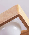 Slick Modern Metal 5 Light Pendant Chandelier Ceiling Lamp For Living Room Hallway Kitchen Bedroom Fresh Urban Edge Vibes close-up of wood shade