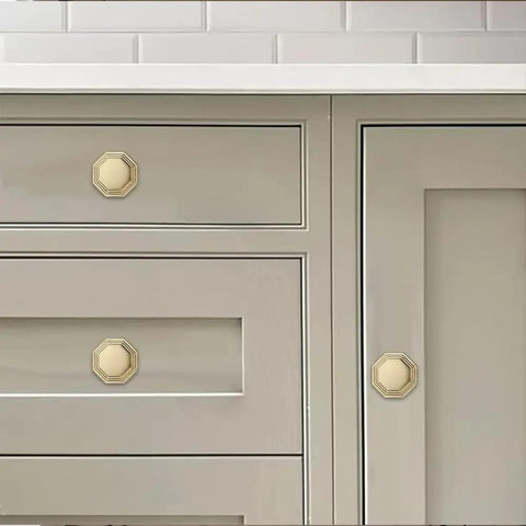 Pack Of 10 Champagne Bronze Cabinet Knobs One And A Quarter Inch Diameter Beefy Heavy Duty Solid Hardware on kitchen drawers