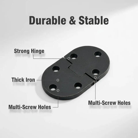 Solid Heavy Duty Butler Tray Hinges For Roll Top Desks And Drop Leaf Tables Dark Bronze smooth hinge with multi-screw holes.