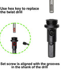 86mm Hole Saw With Hex Shank Drill Bit Adapter Bi Metal HSS Cutter includes set screw and hex key for secure installation.