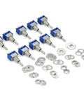 Ten Pack SPDT Toggle Switch 3 Terminals On Off On 3 Position Latching Switch For Lights Motors 6A At 125V Or 3A At 250V 5.7mm Thread 10 Pieces Included